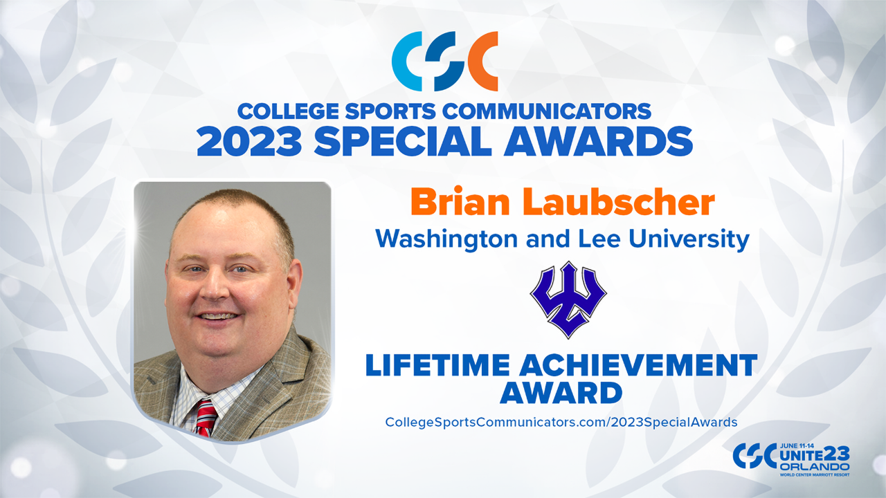 College Sport Communicators Salute Brian Laubscher with Lifetime Achievement Award