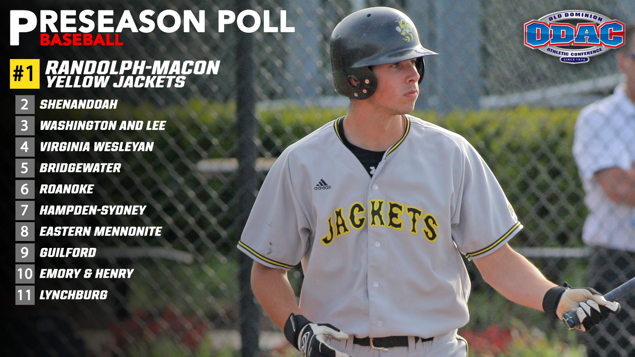 Randolph-Macon Headlines ODAC Baseball Preseason Poll