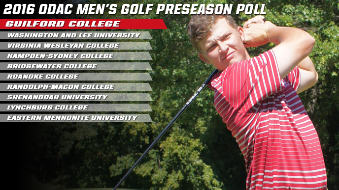 Guilford Tabbed Favorites in ODAC Men's Golf Preseason Poll