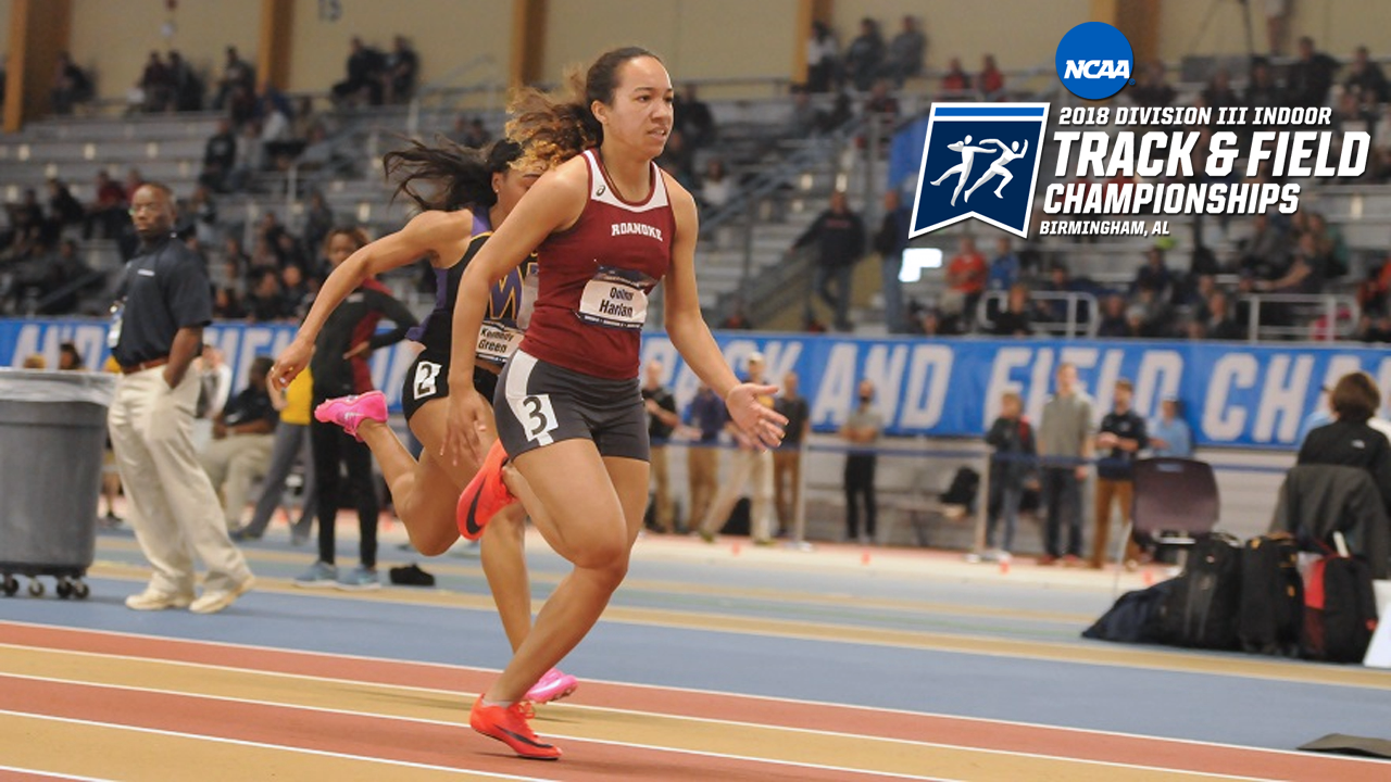 Roanoke freshman Quinn Harlan finished as the runner-up in the 60-meter dash at the 2018 NCAA Division III Indoor Track Championships.