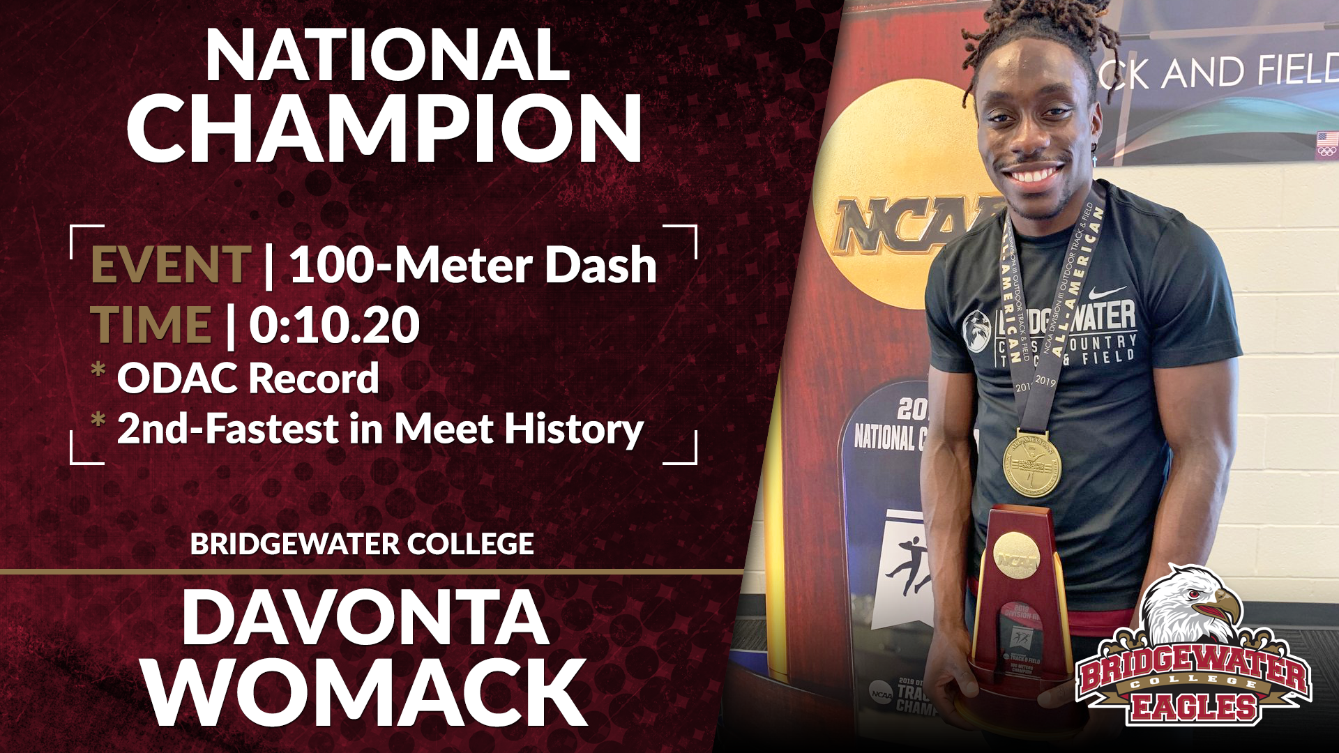 NATIONAL CHAMPION! Womack's Feat Headlines NCAA Track & Field Performances
