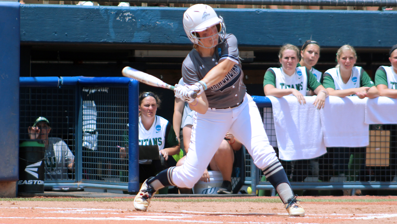 Madison Glaubke belted a solo homer in the Marlins 6-1 win over IWU in game one of the best-of-three championship series.