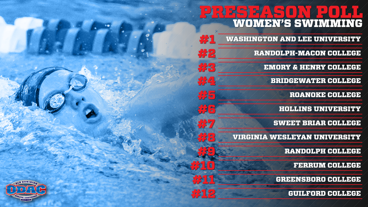 Washington and Lee Tops ODAC Women's Swimming Poll