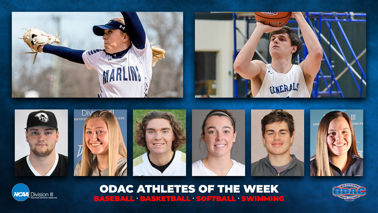 ODAC Athletes of the Week | Baseball, Basketball, Soccer, Swimming