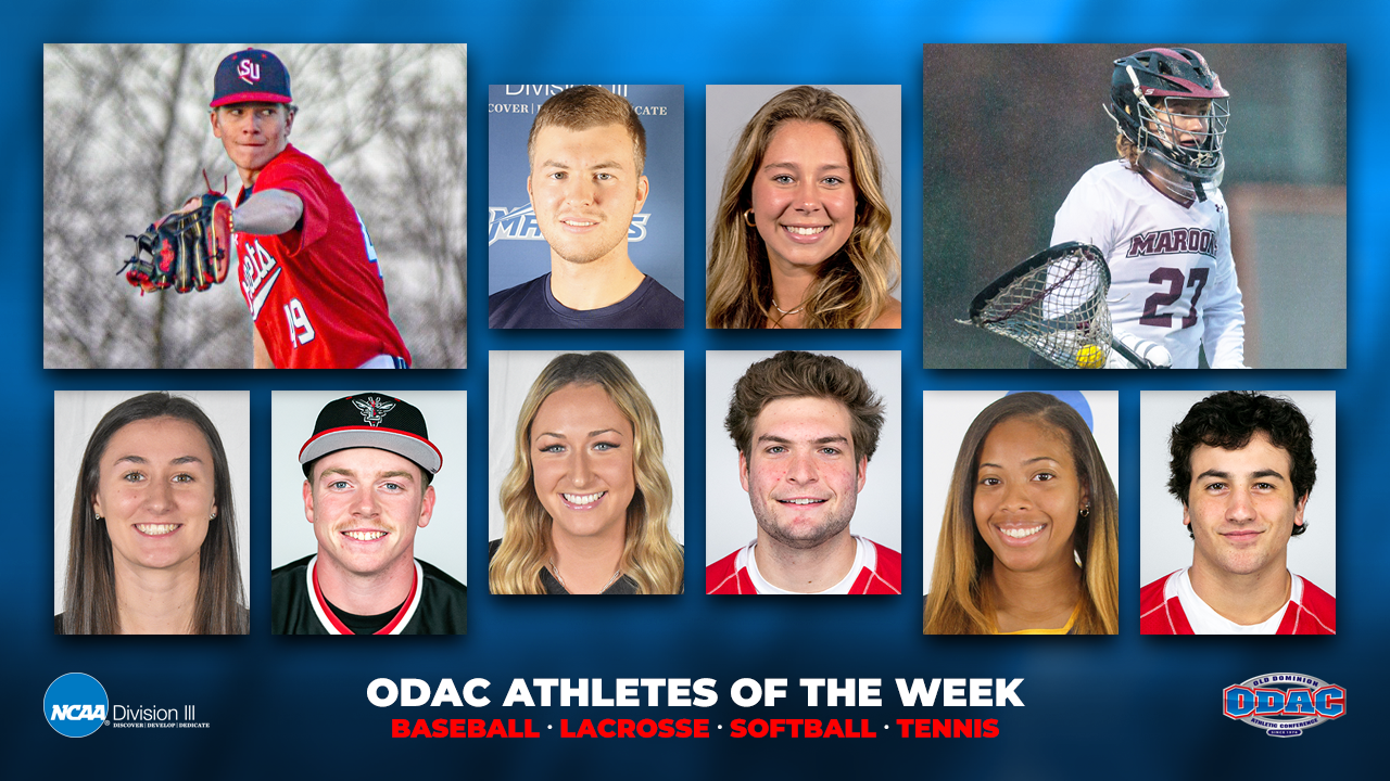 ODAC Athletes of the Week | Baseball, Lacrosse, Softball, Tennis