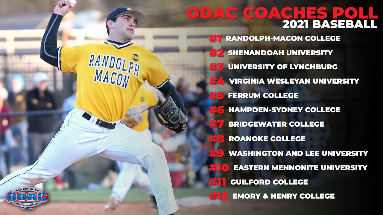 ODAC Baseball Poll | Randolph-Macon Leads the Way
