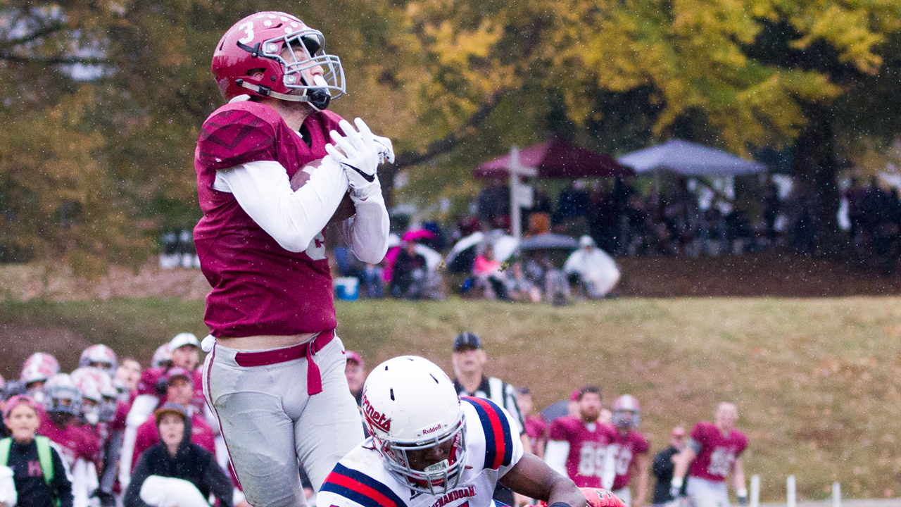 Major Morgan hauls in the pass that won H-SC its fourth ODAC Play of the Week fan poll of the season.