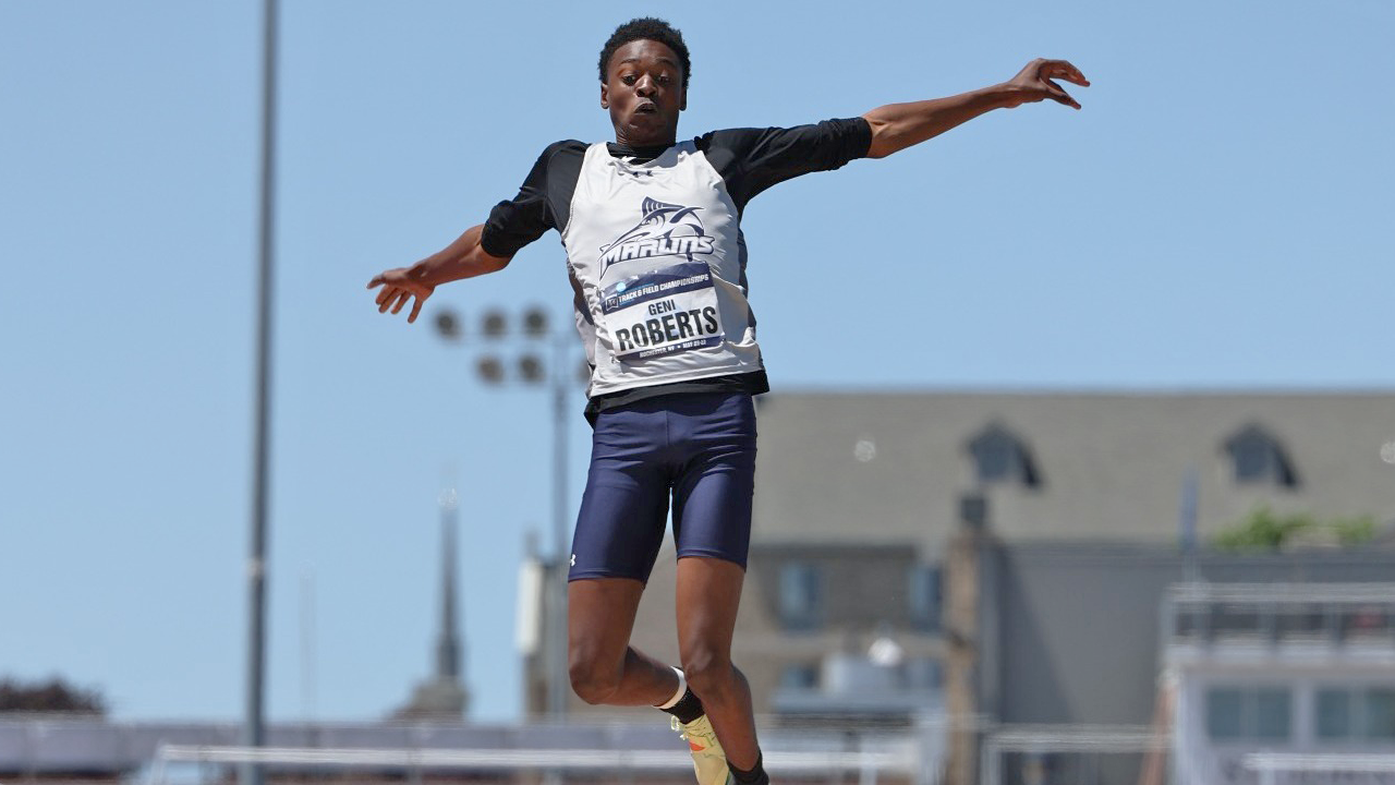 Virginia Wesleyan jumper Geni Roberts broke a 16-year old ODAC record and earned the league's best finish after placing third in the triple jump at 15.31 meters (50-2.75) to earn the eighth All-American honor of his stellar career.