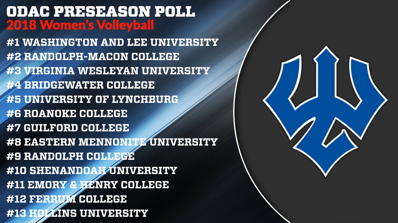 W&L Edges R-MC for Top Position in ODAC Volleyball Preseason Poll